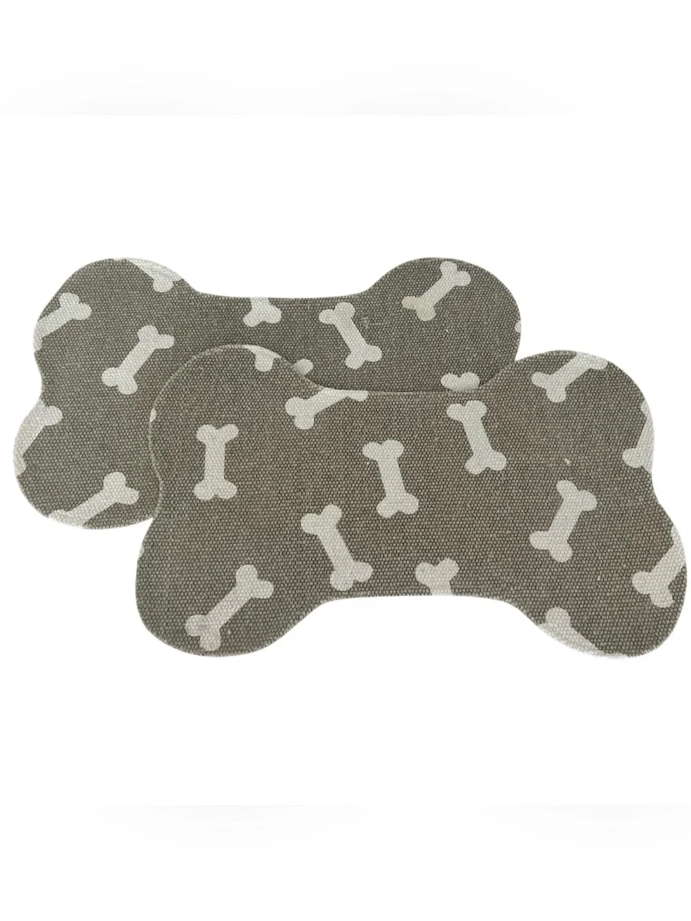 Bone Pattern Dog Placemats Textured Weave Durable Pet Feeding Mats